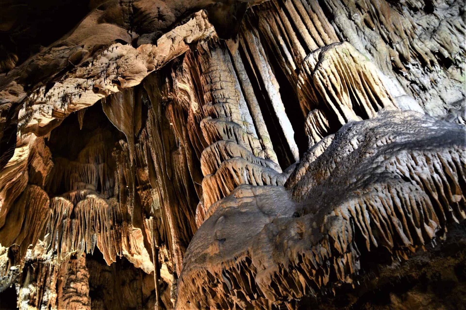 dripstone tower, stalagmites, and stalactites in Jasovsá Cave, Slovakia