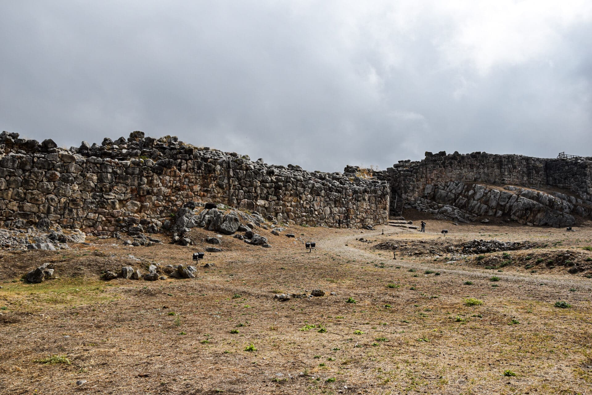 monolithic stone walls shielding the ancient Mycenaean city of Tiryns