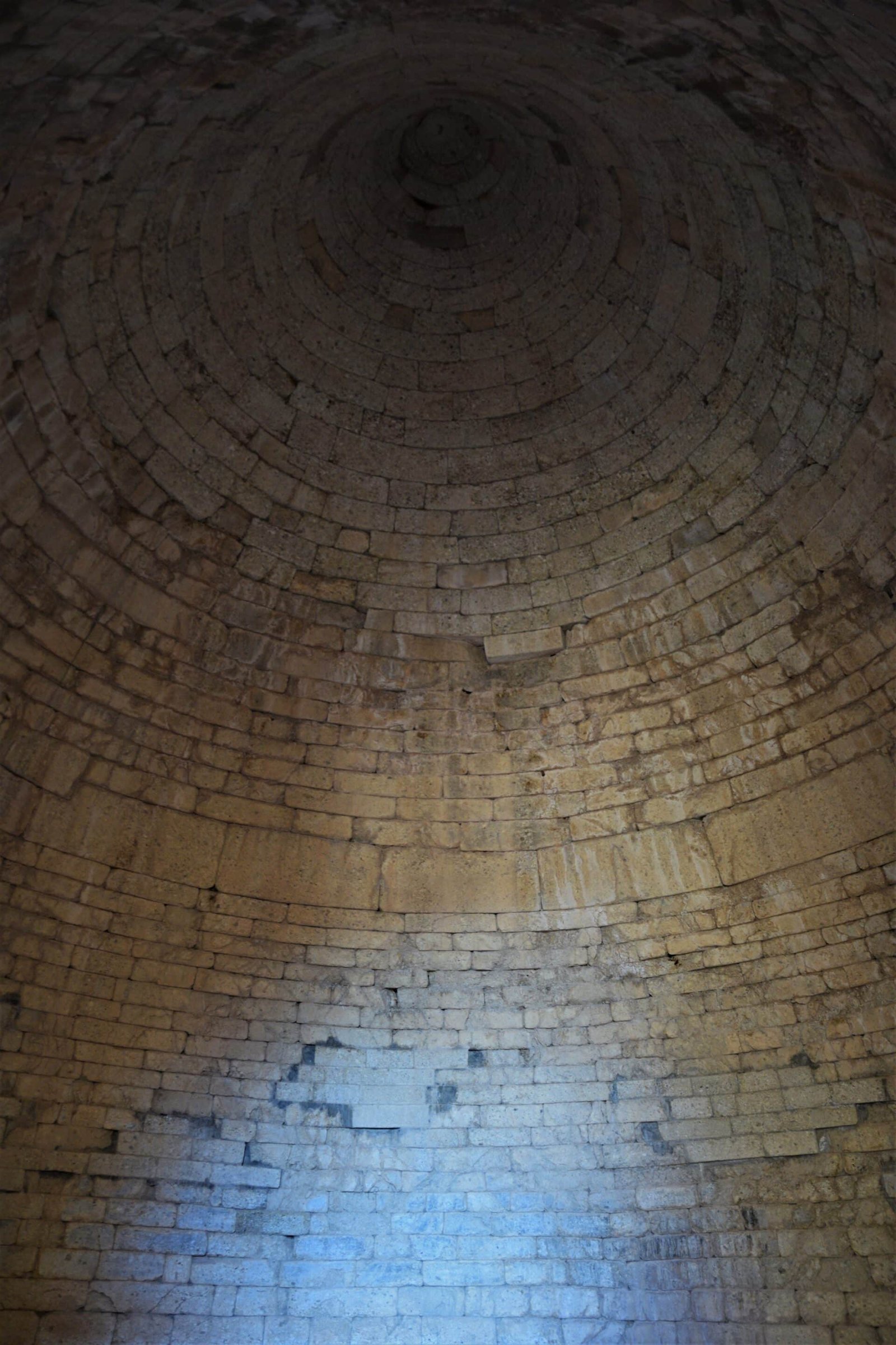 beehive vault of a tholos tomb in Mycenae