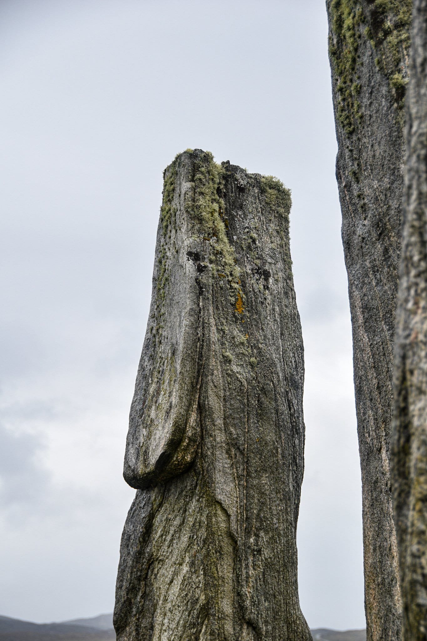 moss covered standing stones