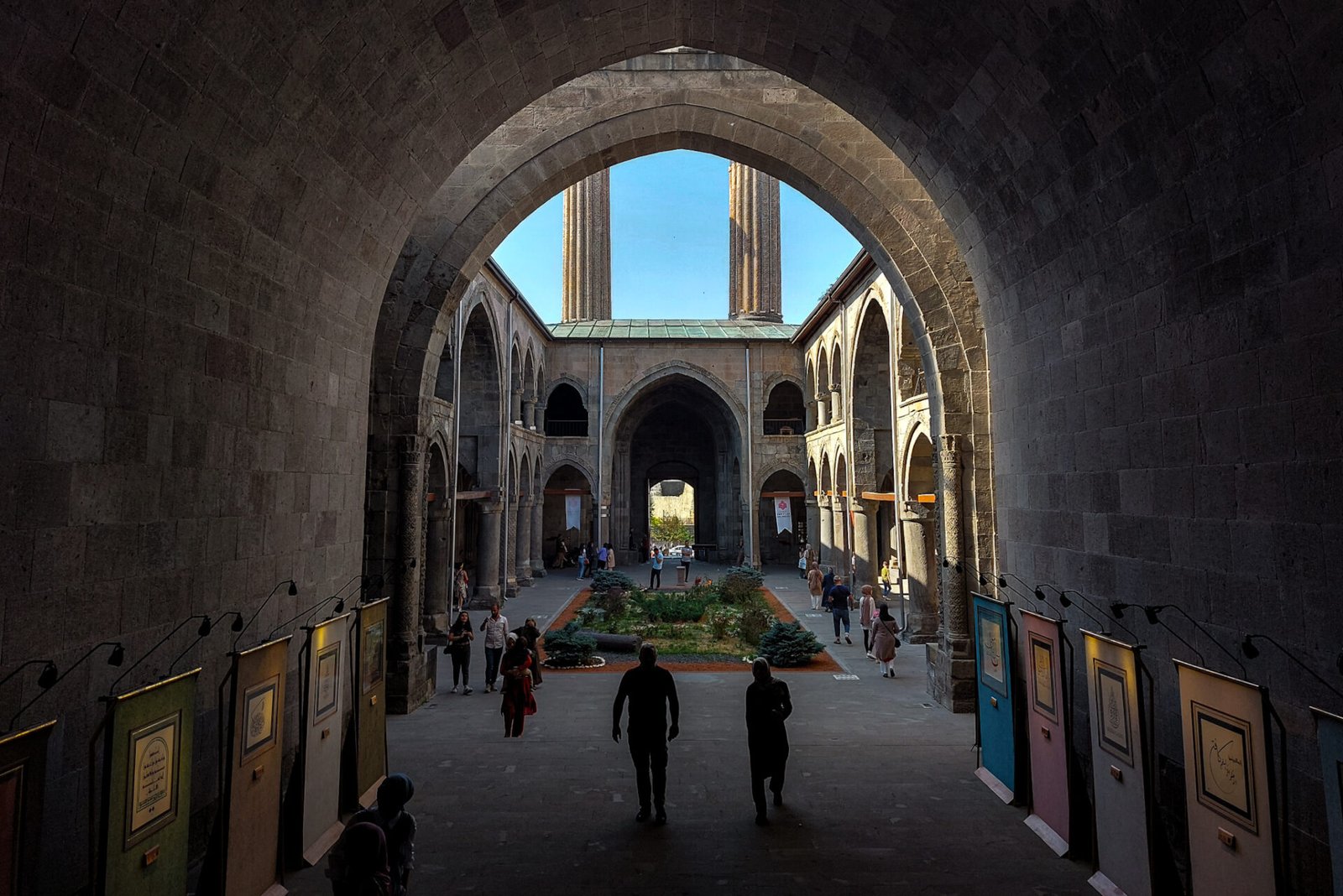 inner courtyard of a Seljuk madrasa in Erzurum